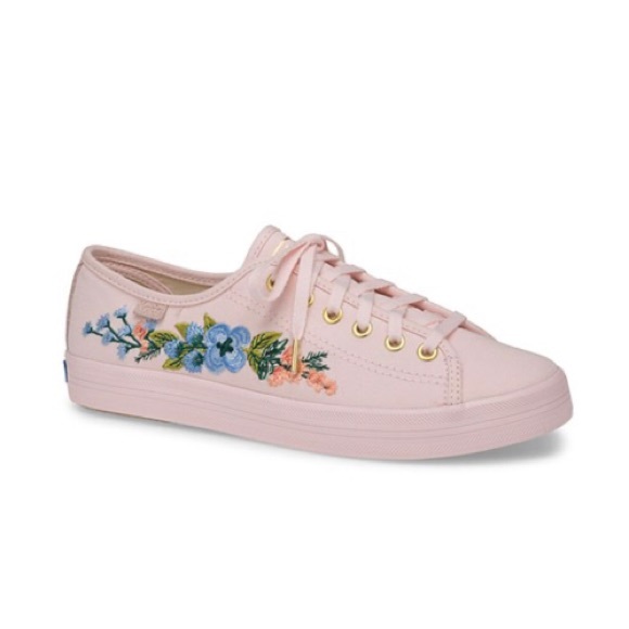 Keds Rifle Paper Co. Embroidered Sneakers.